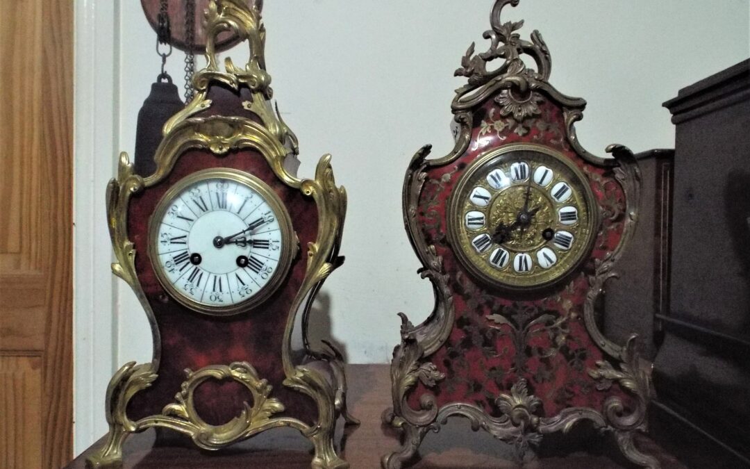 C1900 French Tortoise Shell Striking Clocks
