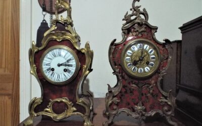 C1900 French Tortoise Shell Striking Clocks