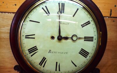 Double Fusee Drop Dial Wall Clock.