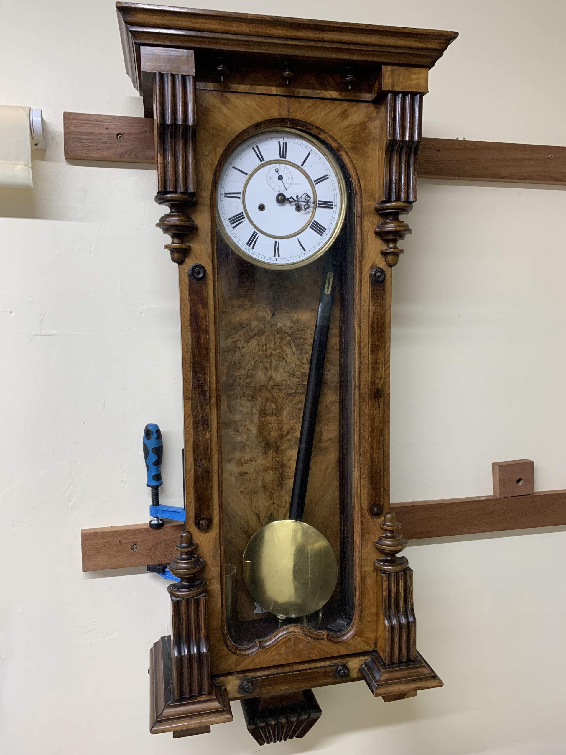 Long case clock restoration
